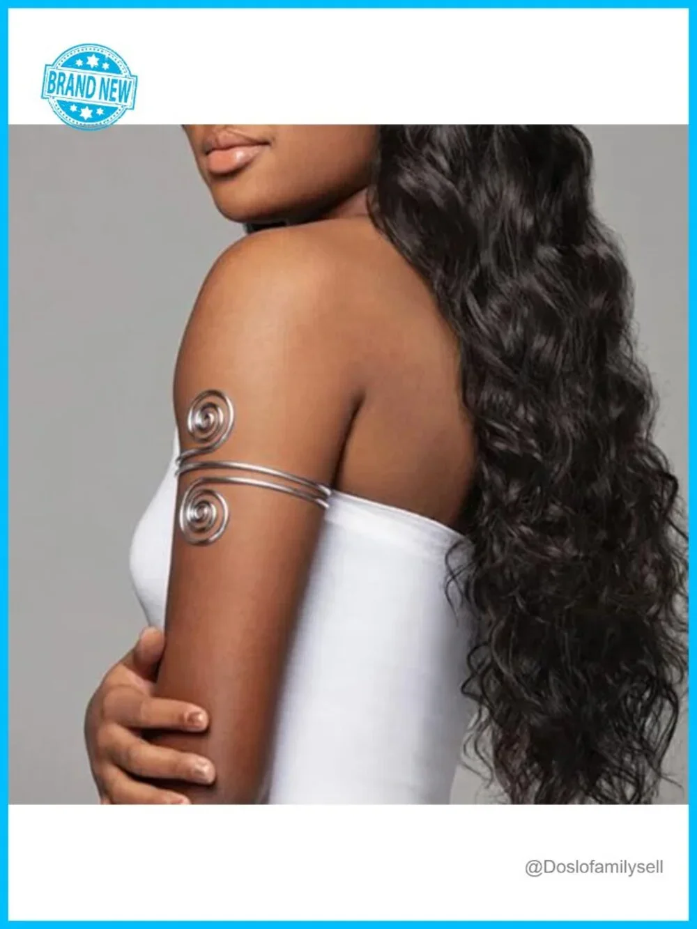 8PCS Adjustable Upper Arm Cuff Bracelets Set Gold Silver Coil Armband Armlet